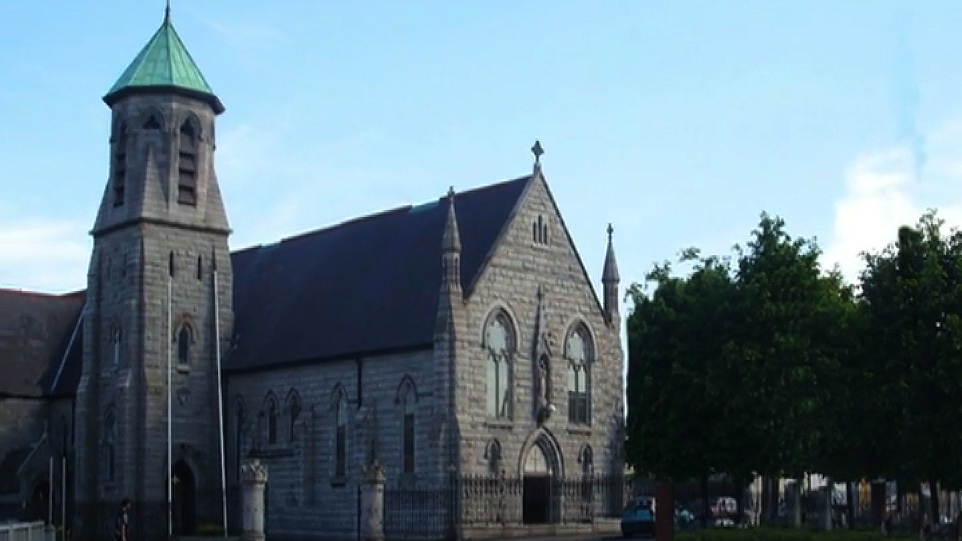 Side view of church